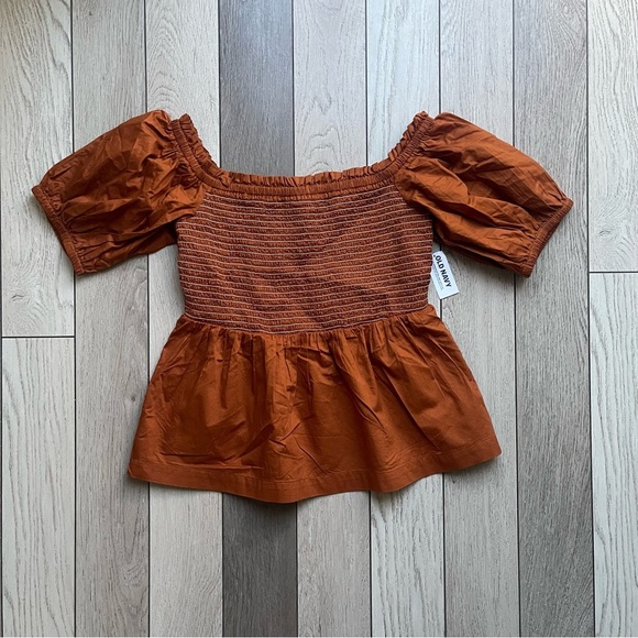 Old Navy Rust Smocked Blouse - Picture 1 of 4